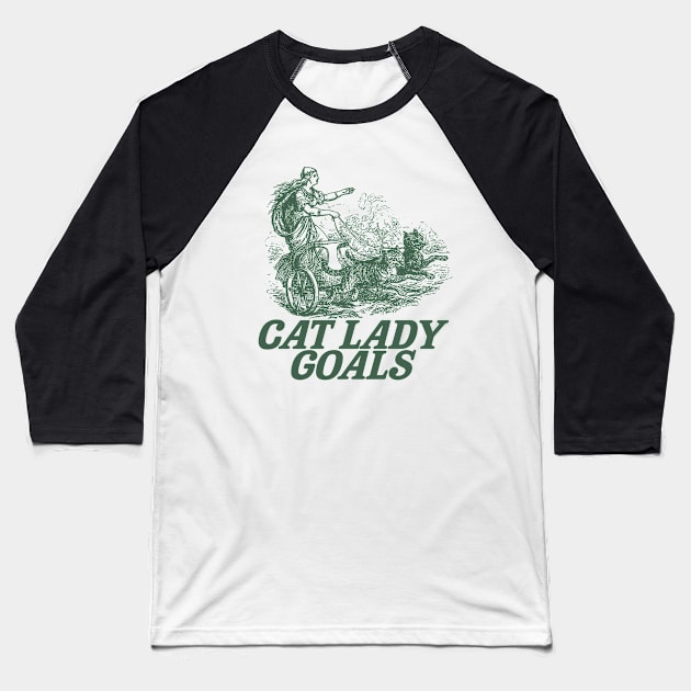 Cat lady goals funny Viking freya spinster childfree Baseball T-Shirt by CamavIngora